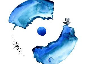 By the Light of Certain Moons - Watercolor Art Print 8x10