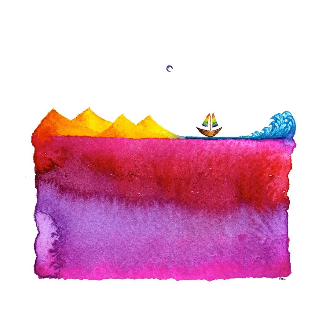 Your map to anywhere - Watercolor Art Print 11x14