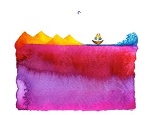 Your map to anywhere - Watercolor Art Print 16x20