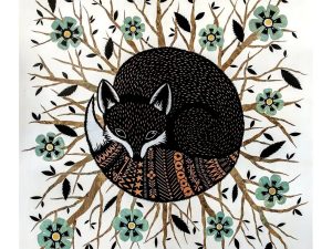 Shelter In the Bramble Bush - 8 x 8 inch Cut Paper Art Print