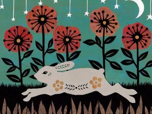 Springing Through The Field - 8 x 10 inch Cut Paper Art Print