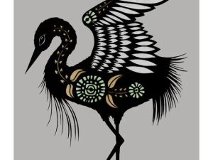 The Heron - 11 x 14 inch Cut Paper Art Print