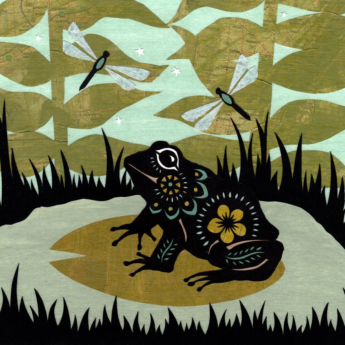 A Good Catch - 8 x 10 inch Cut Paper Art Print