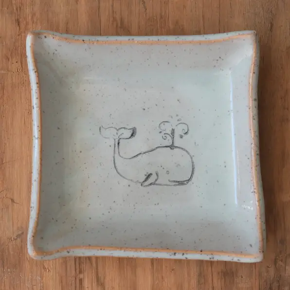 Square Dish - Whale